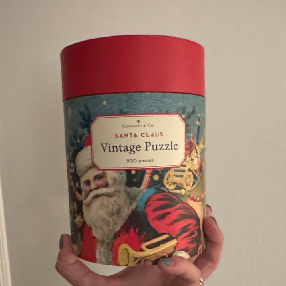 Santa Claus Vintage Puzzle - Red and Blue